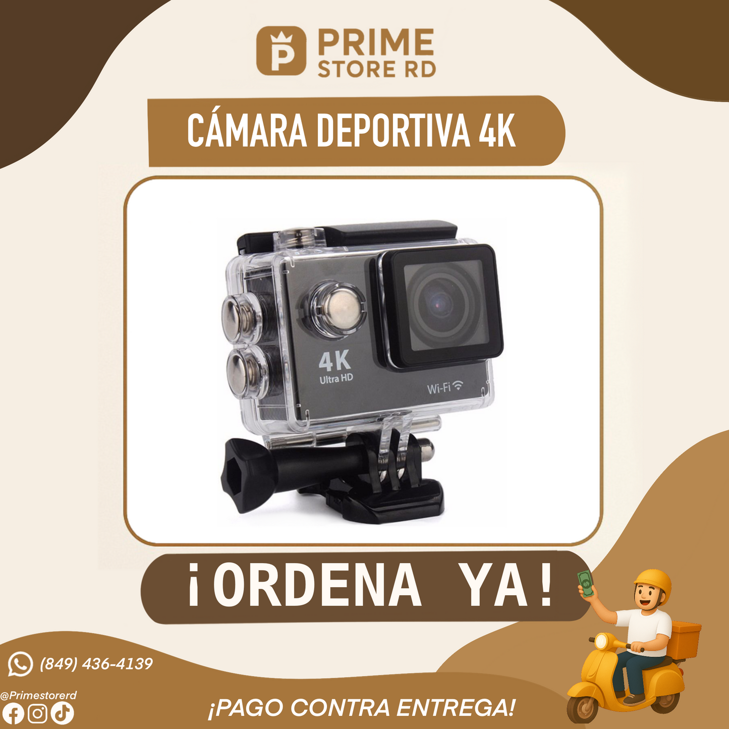 📸 Cámara 4K Deportiva – Captura tus Aventuras con Máxima Calidad